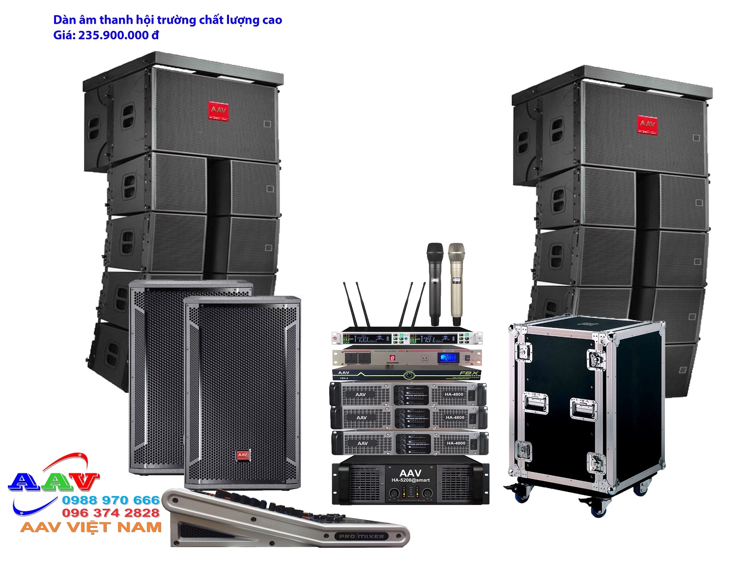 dàn loa hội trường cao cấp dùng loa line array